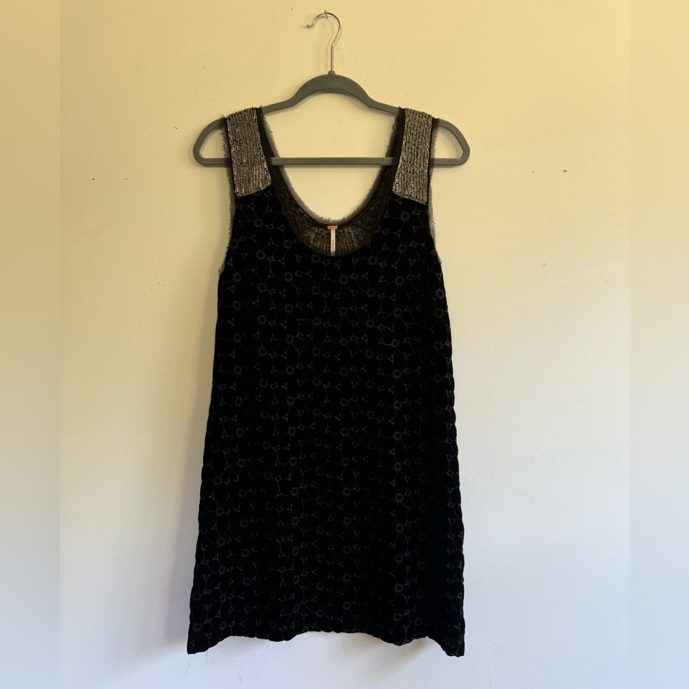 Free People velvet and beaded party dress! GUC